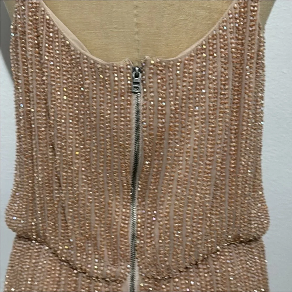 Authentic Alice + Olivia beaded one piece shorts designer jumpsuit romper sz 12